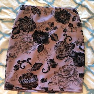 Tight floral skirt